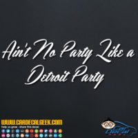 Ain't No Party Like a Detroit Party Decal
