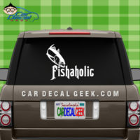 Fishaholic Car Window Decal Sticker