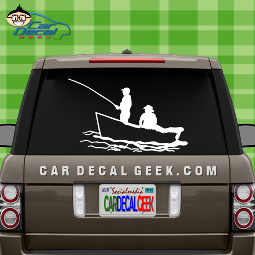 Fishing in a Boat Car Window Decal Sticker