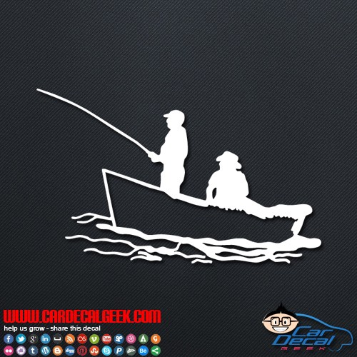 Fishing in a Boat Decal Sticker