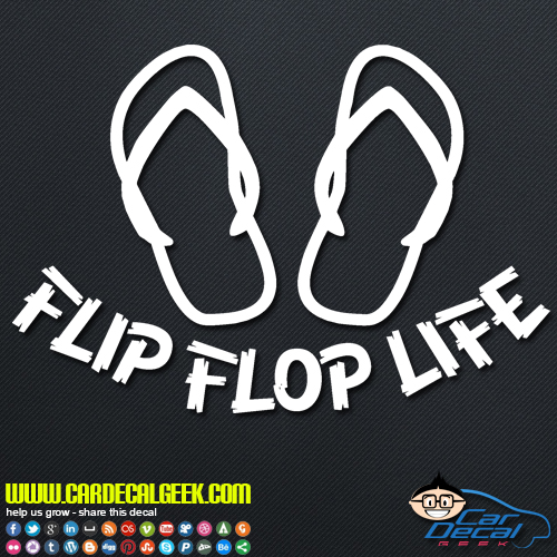 Flip Flop Life Decal Sticker