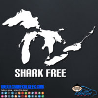 Great Lakes Shark Free Decal Sticker