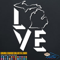Michigan Love Decal Sticker