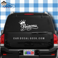 Princess Crown Car Window Decal Sticker