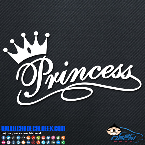 Princess Crown Decal Sticker
