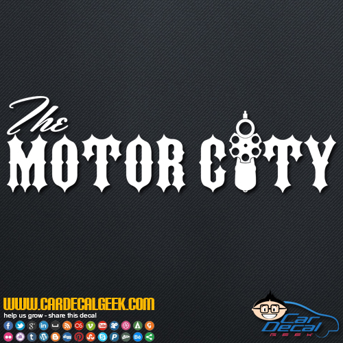 The Motor City Car Window Decal