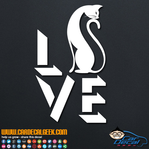 Cat Love Decal Sticker