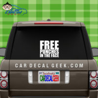 Free Punches in The Face Car Decal