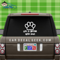 Life is Better with Dogs Car Window Decal Sticker