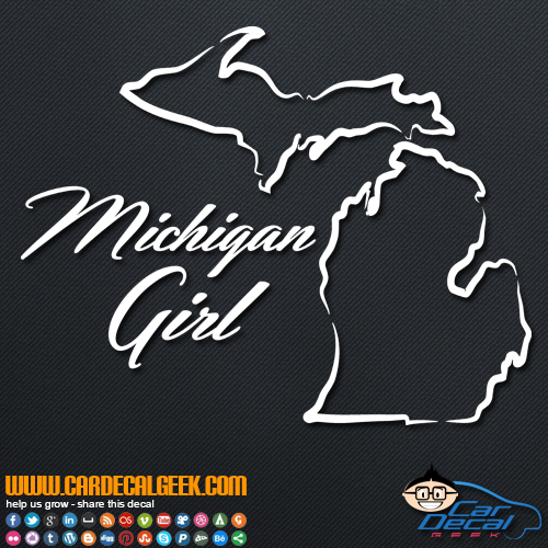Michigan Girl Decal Sticker