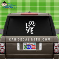 Dog Love Car Window Decal Sticker