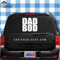 Dad Bod Car Truck Window Decal Sticker