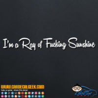 I'm a Ray of Fucking Sunshine Decal Sticker