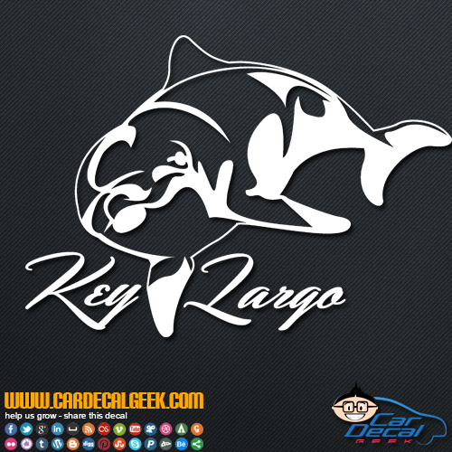 Key Largo Dolphin Decal Sticker