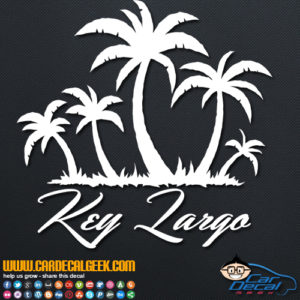 Key Largo Sticker Key Largo Florida Tropical Palm Tree Island Vinyl Decal Sticker
