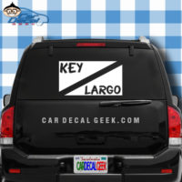 Key Largo Scuba Dive Flag Car Window Decal Sticker