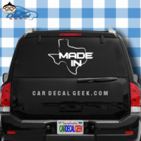Made in Texas Car Truck Decal Sticker