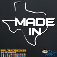 Made in Texas Decal Sticker