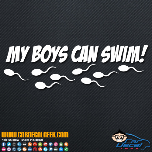 My Boys Can Swim Decal Sticker