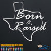Texas Born and Raised Decal Sticker