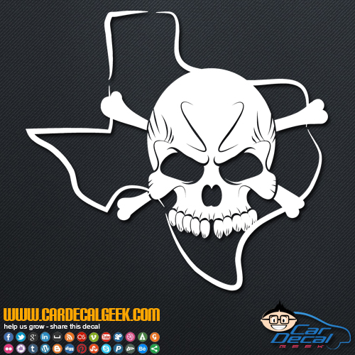 Texas Skull Decal Sticker Texas Skull Decal Sticker