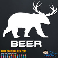 Beer Bear Deer Decal Sticker