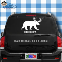 Beer Bear Deer Car Truck Window Decal Sticker