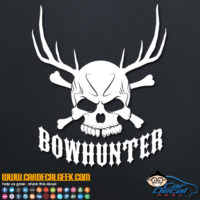 Bowhunter Hunting Skull Decal Sticker