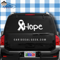Cancer Hope Car Window Decal Sticker
