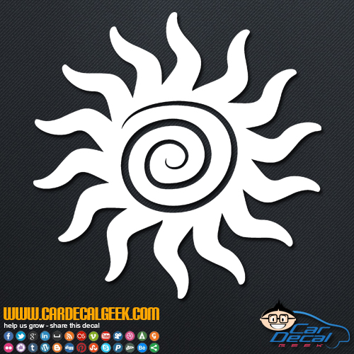 Cool Tropical Sun Decal Sticker