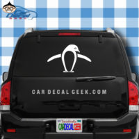 Awesome Little Penguin Car Window Decal Sticker