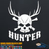 Hunter Skull Antlers Decal Sticker
