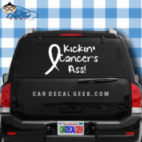 Kickin' Cancer's Ass Car Window Decal Sticker