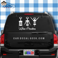 Wine Aerobics Car Window Decal Sticker