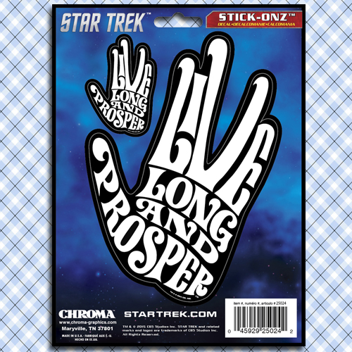 Star Trek Live Long and Prosper Decals Stickers