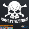 Combat Veteran Skull Decal Sticker