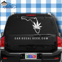Florida Marijuana Pot Leaf Car Window Decal Sticker