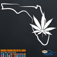 Florida Marijuana Pot Leaf Decal Sticker