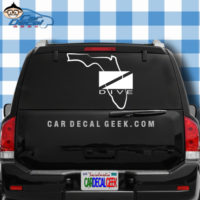 Florida Scuba Dive Flag Car Window Decal Sticker