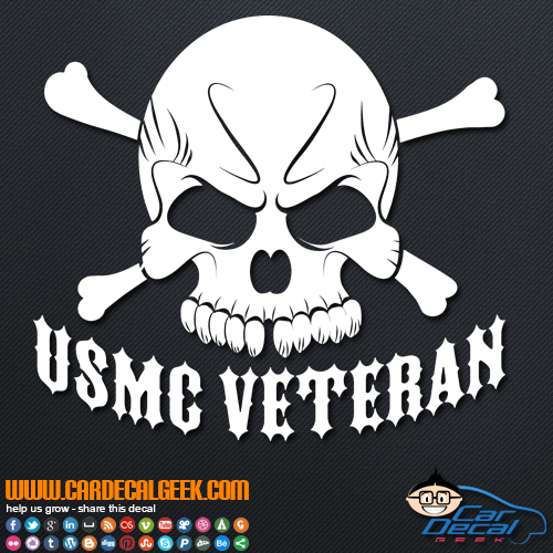 Label Combat Veteran Hard Hat Decal Motorcycle Helmet Sticker USMC U.S.M.C 