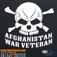Afghanistan Veteran Skull Decal Sticker