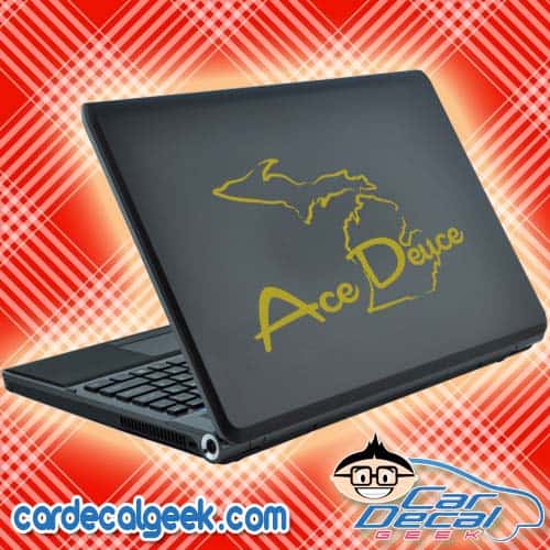 Ace Deuce Michigan Laptop Decal Sticker