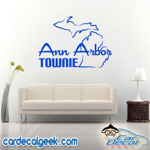 Ann Arbor Townie Wall Decal Sticker Ann Arbor Townie Wall Decal Sticker
