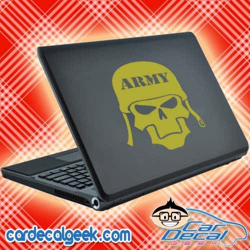Army Skull Laptop Decal Sticker