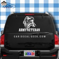 Army Veteran Eagle Car Truck Window Decal Sticker
