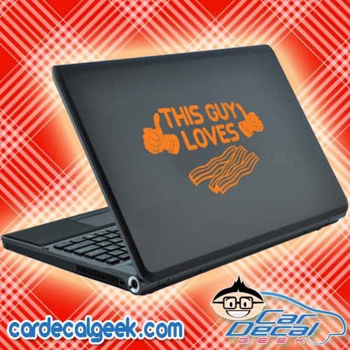 This Guy Loves Bacon Laptop Decal Sticker