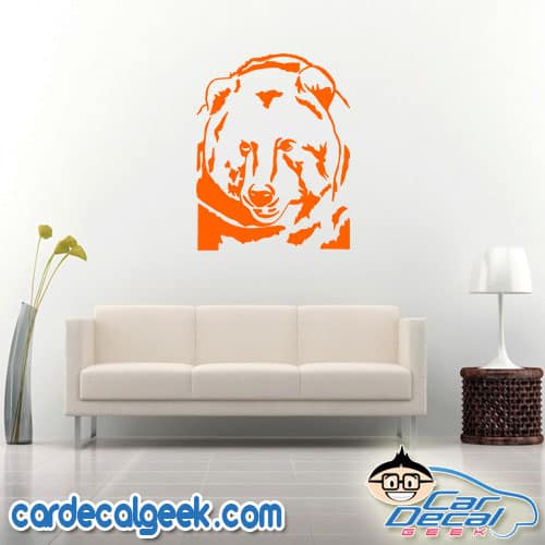 Grizzly Bear Head Wall Decal Sticker Grizzly Bear Head Wall Decal Sticker