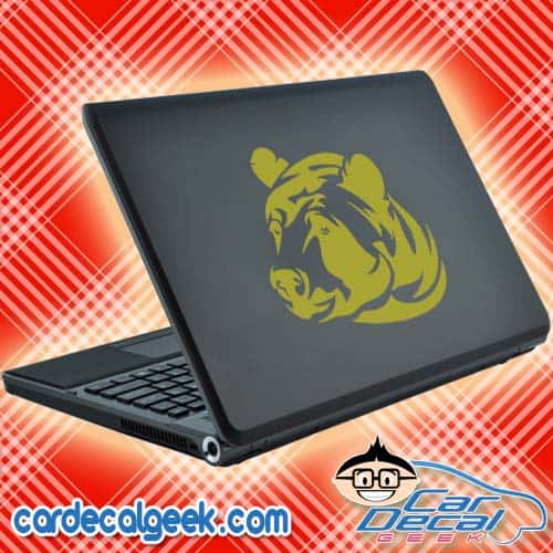 Bear Head Laptop Decal Sticker