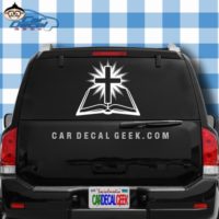 Amazing Bible Cross Light Car Window Decal Sticker