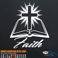 Bible Cross Faith Decal Sticker